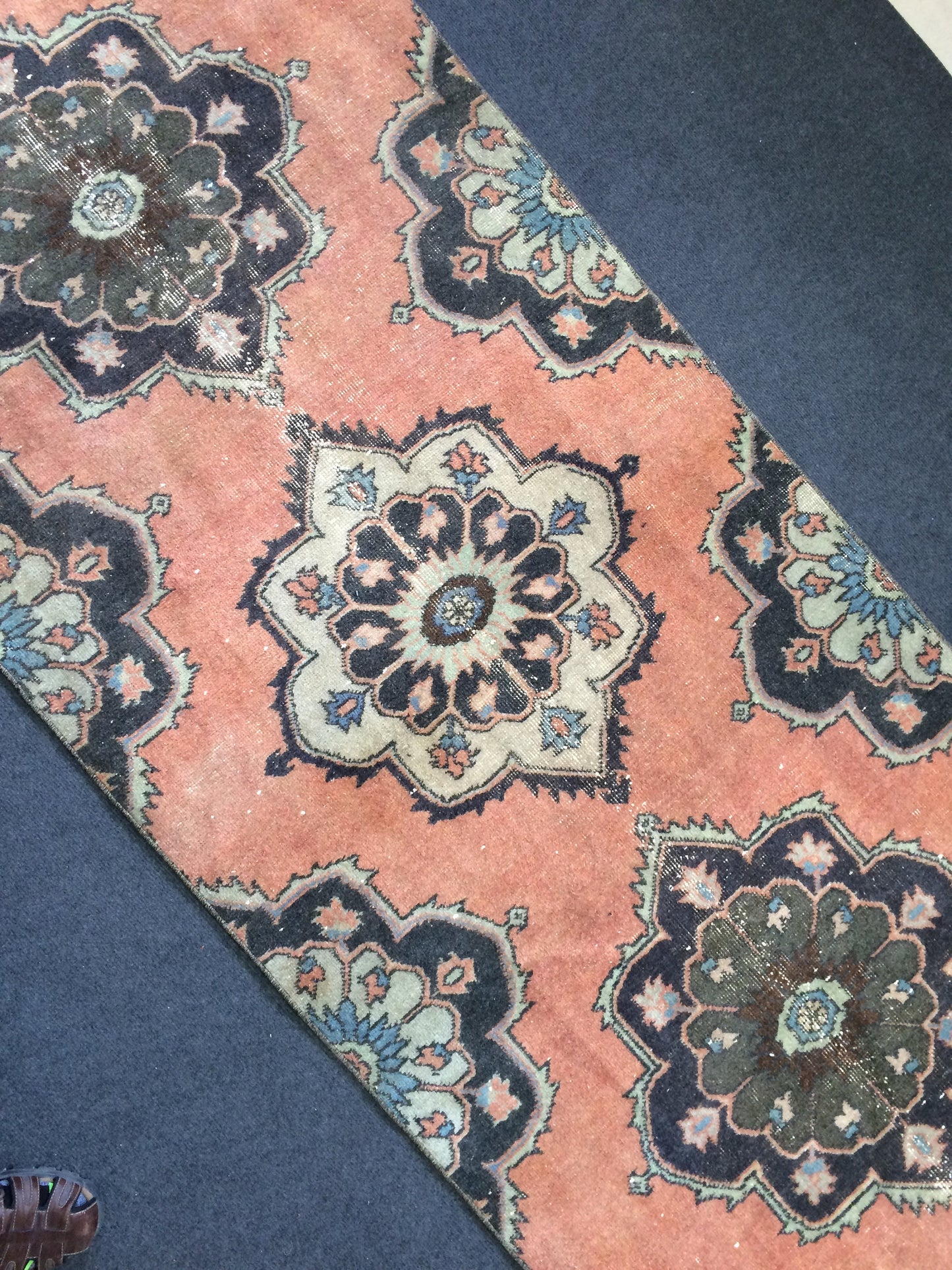 11.4 x 3.2 Turkish Runner Rug Vintage Runner Rug Hallway Runner Rug Oushak Runner Rug  Kitchen Runner Rug Wool Runner Rug Wool Oushak Rug