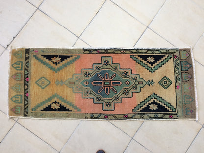 OUSHAK RUG TURKISH Oushak Rug Vintage Oushak Runner Rug Vintage Runner Rug Wool Oushak Rug Hand Made Rugs Vintage Turkish Rug