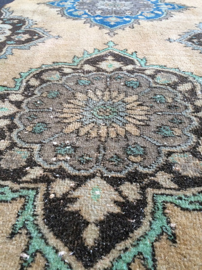 12.5 x 2.8 ft Oushak Runner Rug Turkish Runner Rug Vintage Runner Rug