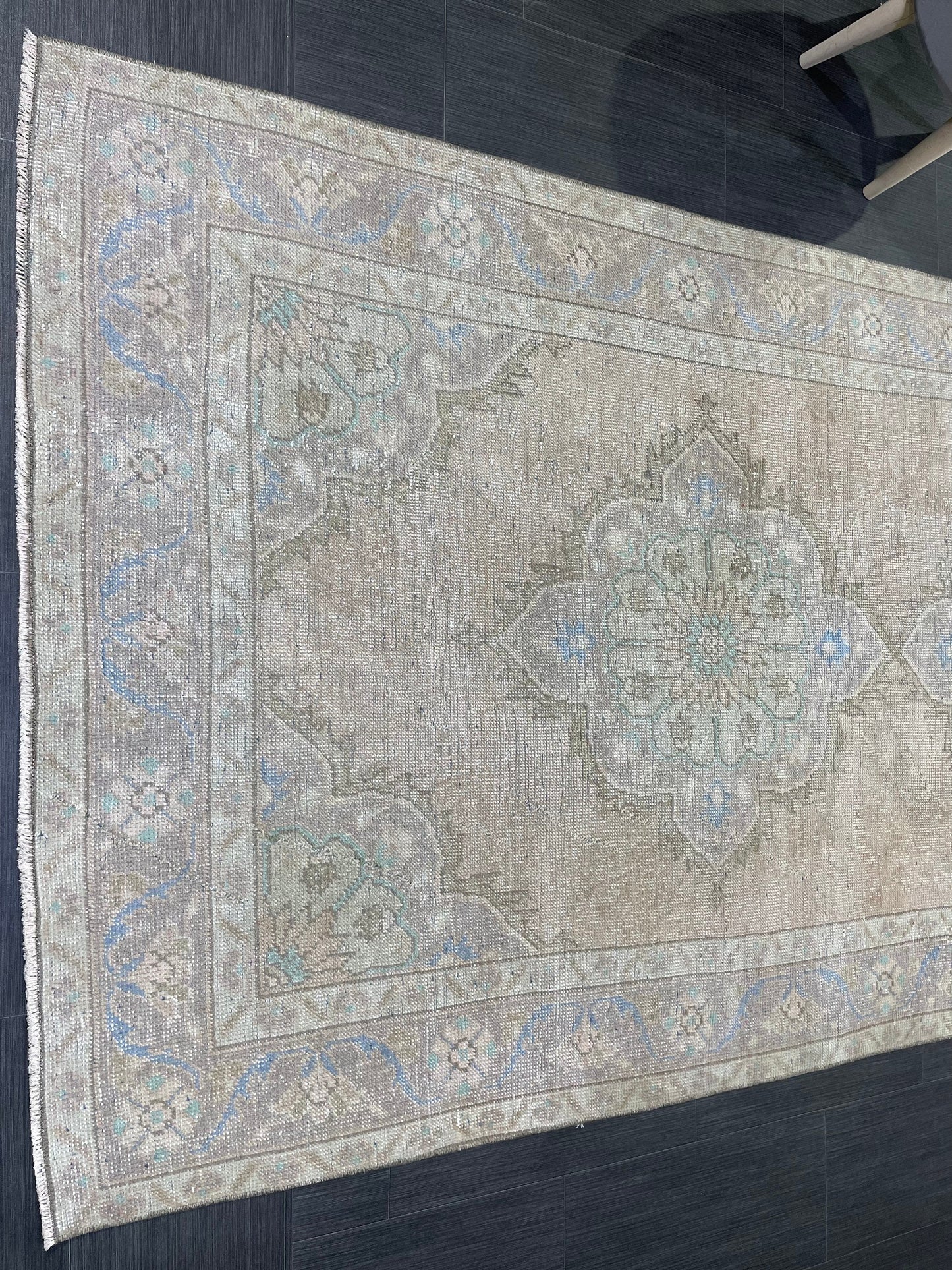 Muted Turkish Runner Rug Turkish Oushak 4.4 x 11.2 Runner Rug Vintage Runner Rug Hallway Runner Rug Kitchen Runner Rug Wool Runner Rug