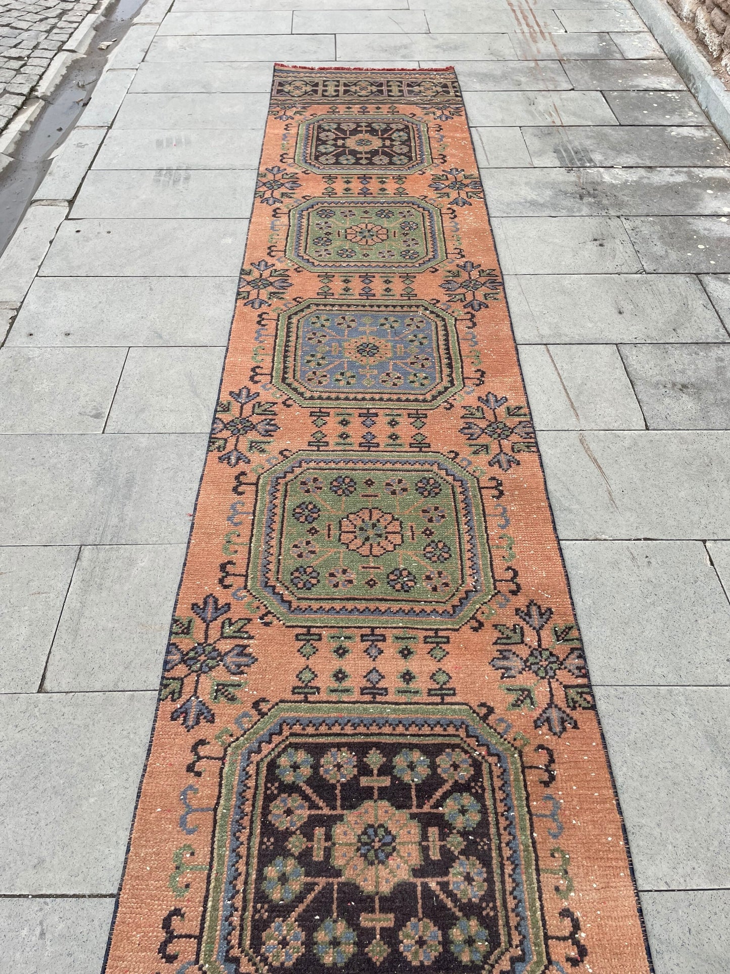 Vintage Staircase Runner Rug 2.3 x 31 ft Extra Long TURKISH Runner Rug Vintage Runner Rug Distressed Runner Rug  Runner Hand Knotted Runner