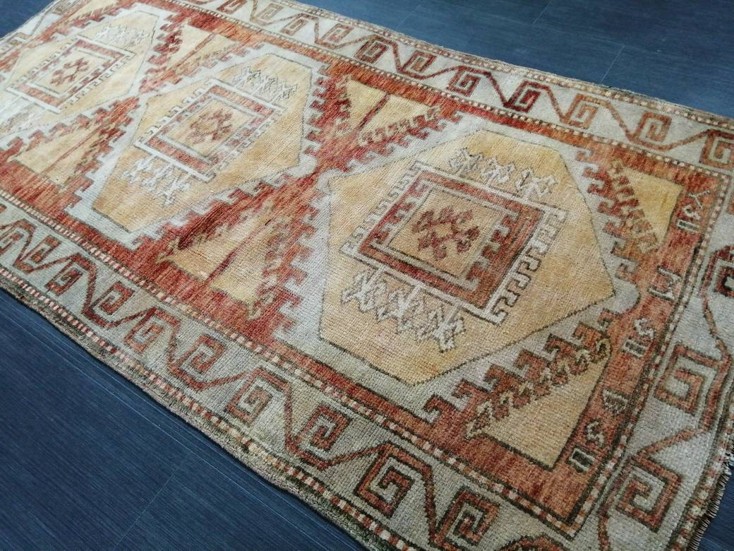 WOOL RUGS, 6 x 3.2 Vintage Rug Turkish Oushak  Rug, Hand Made Rug, Living Room Rug, Oushak Rug, Farmhouse  Rug, Oriental Rug,