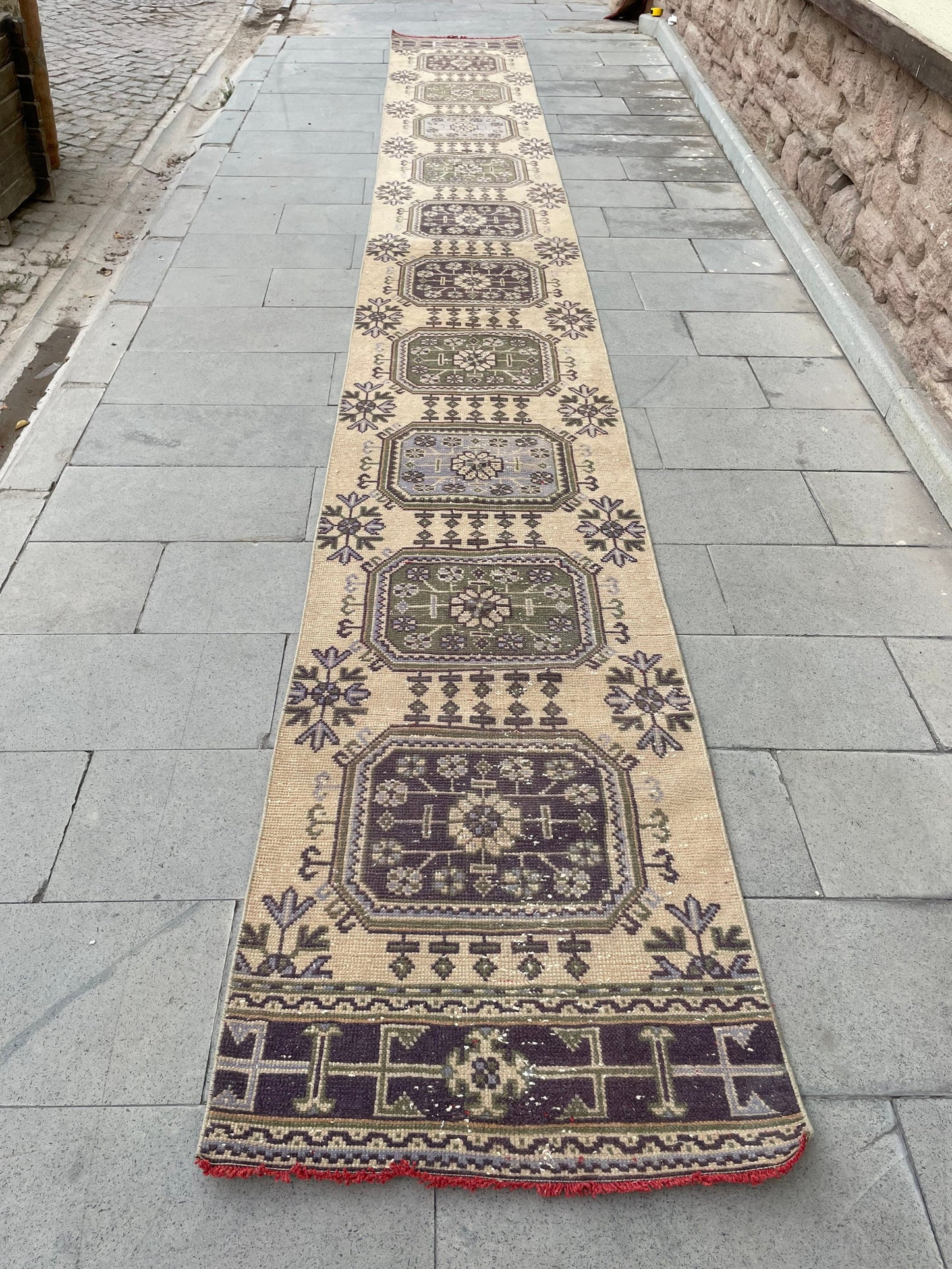 Long Vintage Runner Rug, Stairs Runner Rug 2.5 x 20 ft, Handmade Runner Rug, XL Oriental Runner Rug, Staircase Hand Knotted Runner