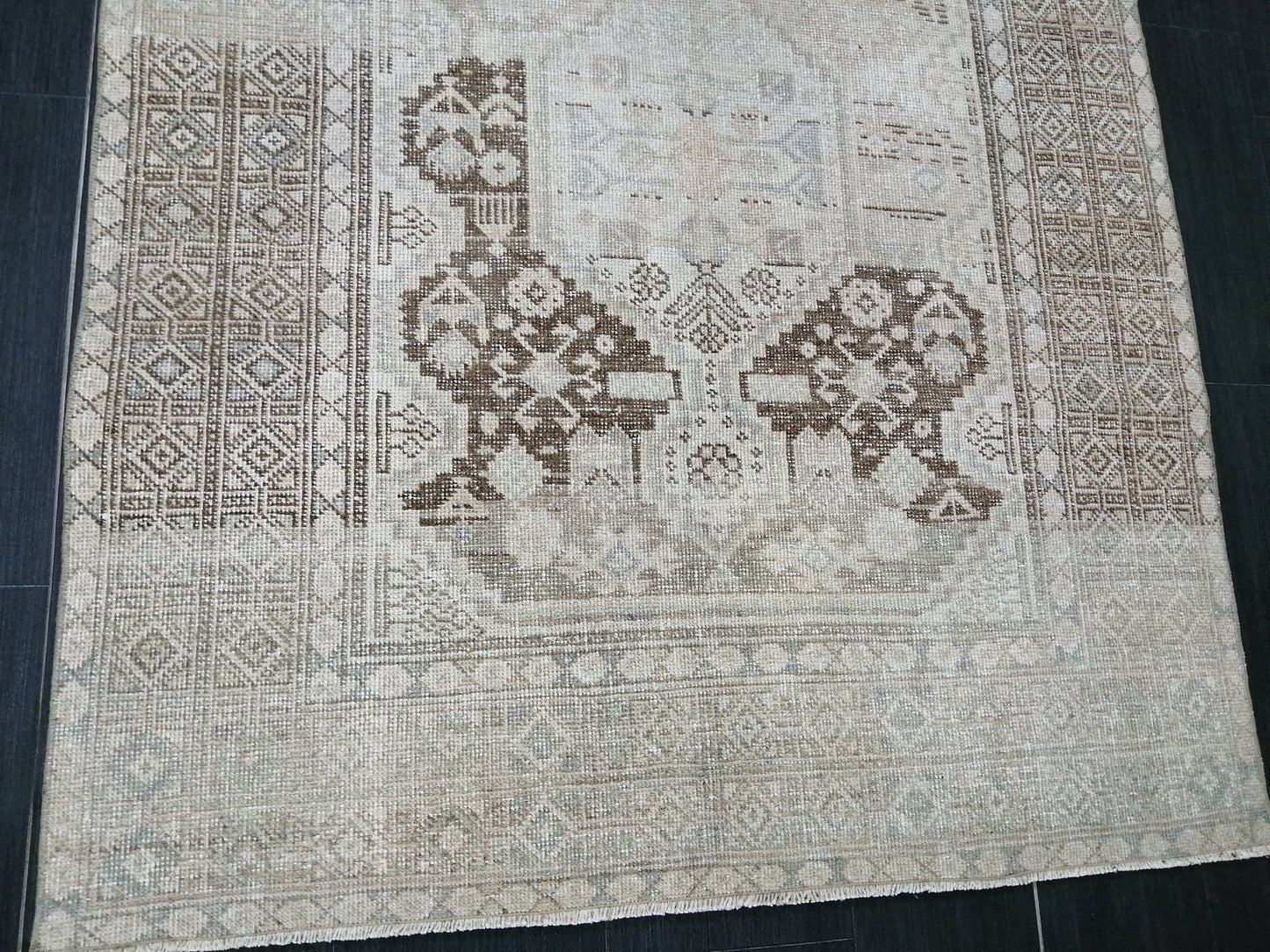 4x7 Muted Rugs, Hand Made Rug, Neutral Oushak Rug, Rustic Rug, Neutral Rug, Turkish Rug, Farmhouse Rug, Vintage Rug