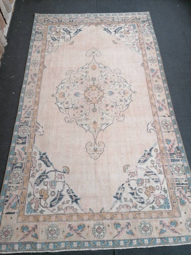 7 x 11.6 feet, navy blue oushak rug, vıntage turkısh rug, anatolian handmade rug, distressed rug