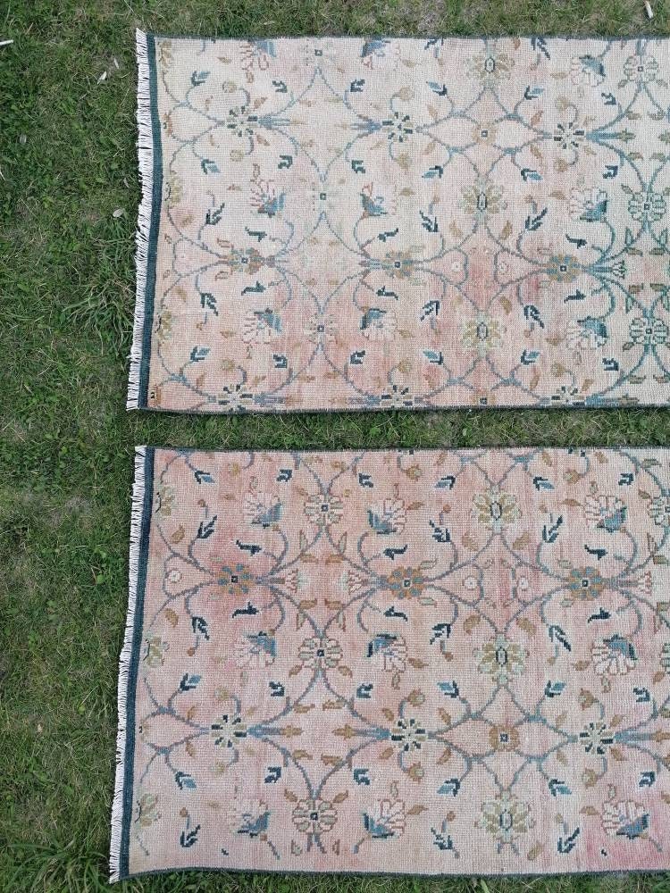 Wool oushak runner, turkish handmade runner, vintage runner rug 2'4x9'5 hallway runner rug kitchen runner