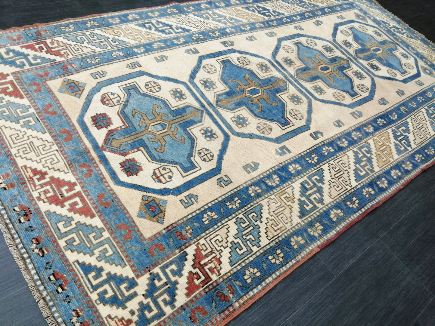 OUSHAK RUG 4.6 x 8.7 Vintage  Rug Vintage Runner Rug Wool Oushak Rug Hand Made Rugs Vintage Turkish Rug