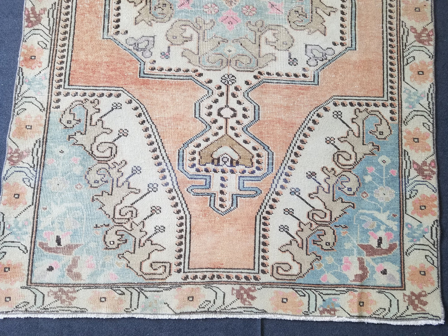 4.6 x 7 Oushak rug turkish rug vintage rug, rug,decorative turkish rug,