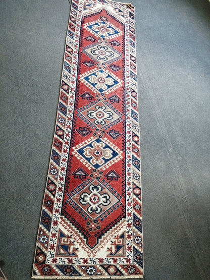 2.6 x 9.7 RUNNER Rugs, Oushak RUNNER Rug, Navy Blue Rug, Rug Runner, Turkish Rug, Oriental Runner Rug Fun Vintage Runner Rug Wool Runner Rug