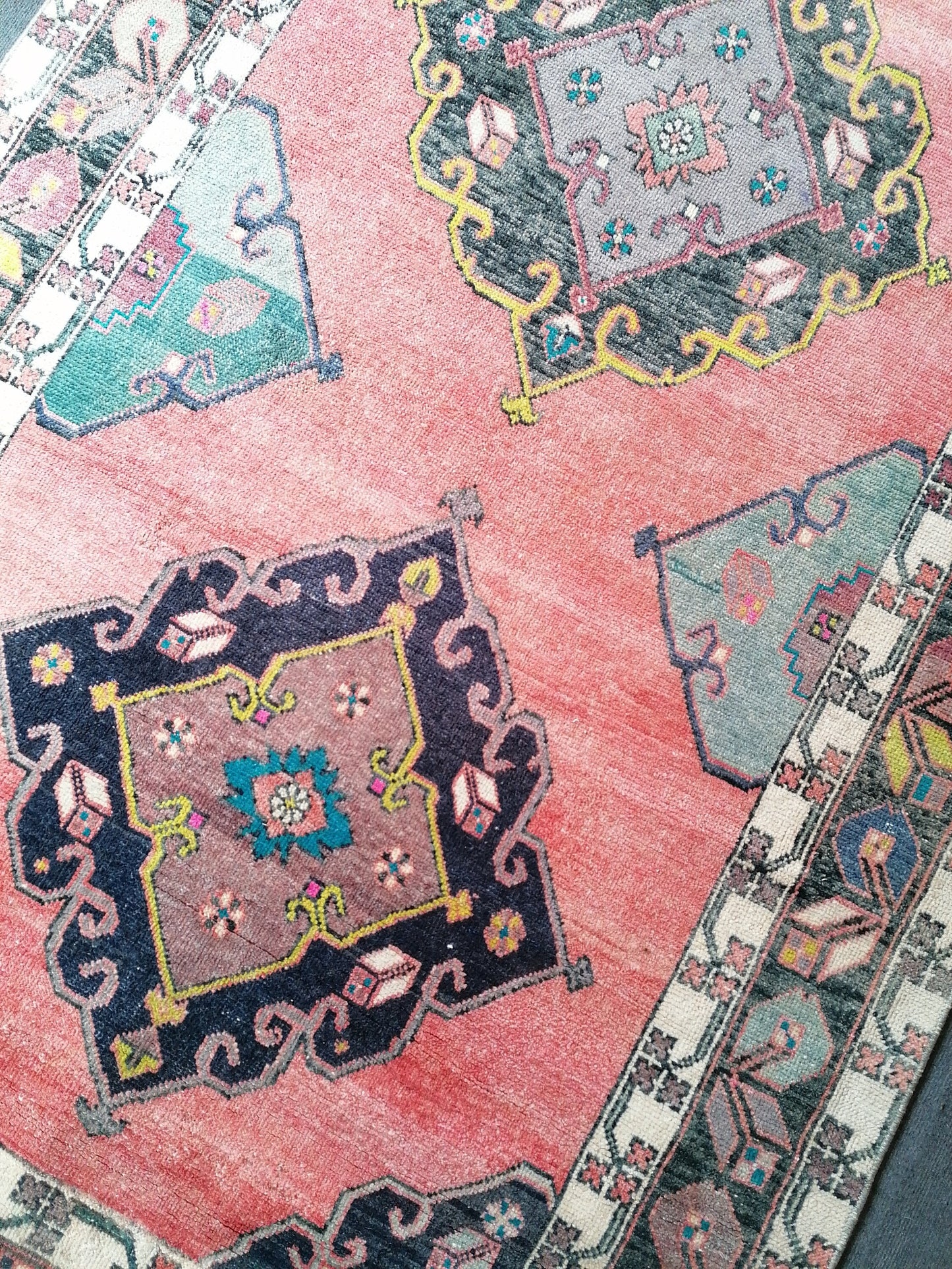 Area rug 4.11x11.7 oushak vintage rug,vintage runner,kitchen runner rug