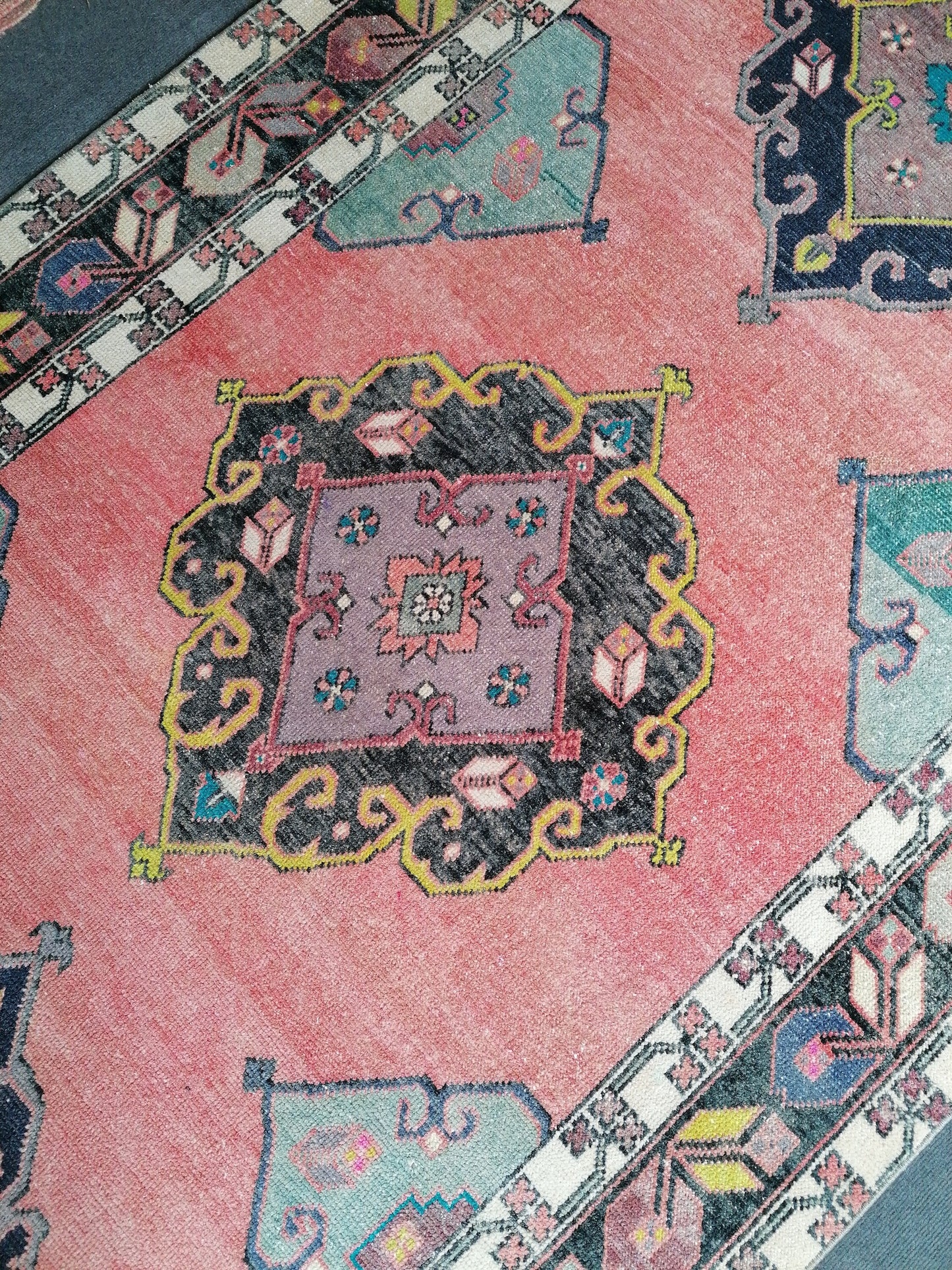 Area rug 4.11x11.7 oushak vintage rug,vintage runner,kitchen runner rug