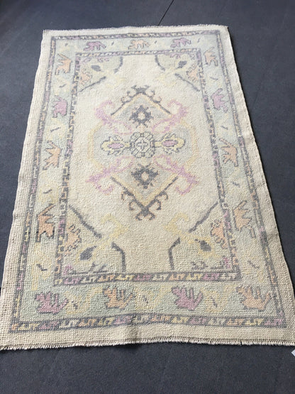 3x5 feet handmade new turkish rug, vintage destroyed dark blue wool kitchen medium size rug, bedroom area nautral rug, oushak laundry rugs