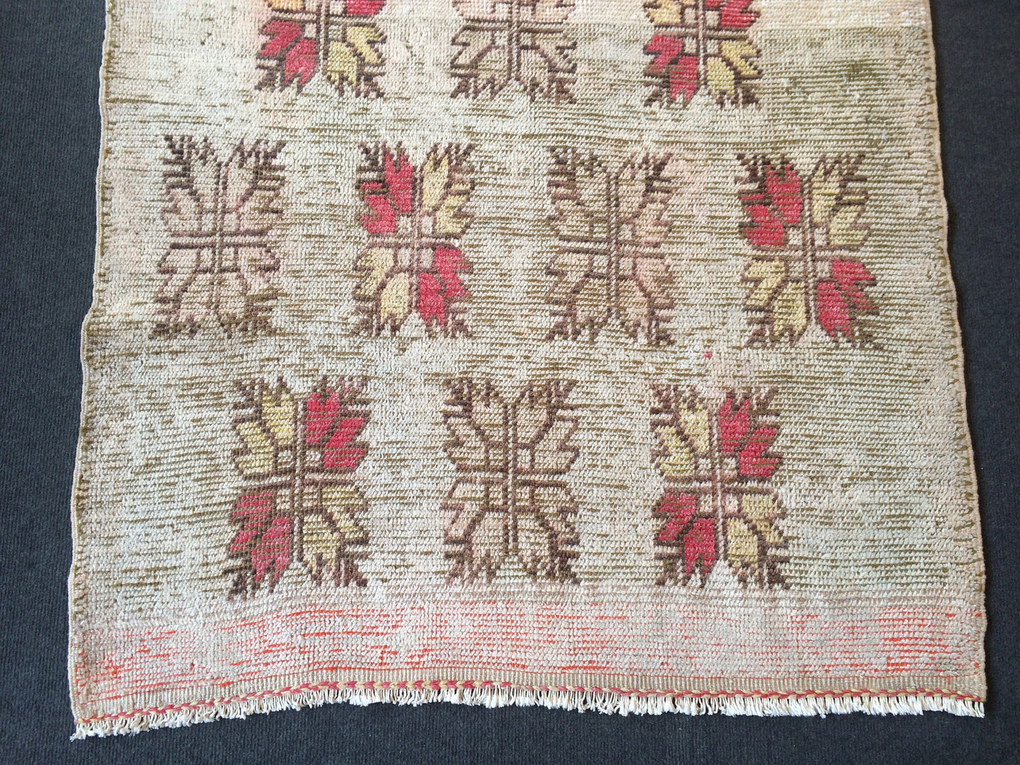 Vintage living room rug , wool pile RUG, Pastel Oushak rug , Turkish Oushak Rug, Vintage Runner Rug, Vintage Oushak Rug, Wool Rug, Bohemian