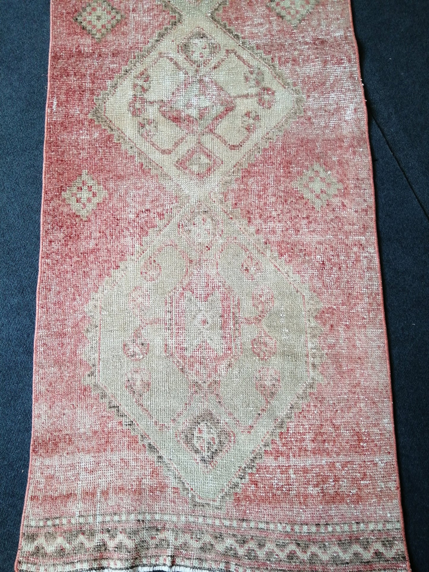 2.7 x 11 Runner Rug Oushak Runner Rug, Turkish Runner Rug, Vintage Runner Rug, Hallway Runner Rug, Blush Runner Rug Wool RUNNER RUG