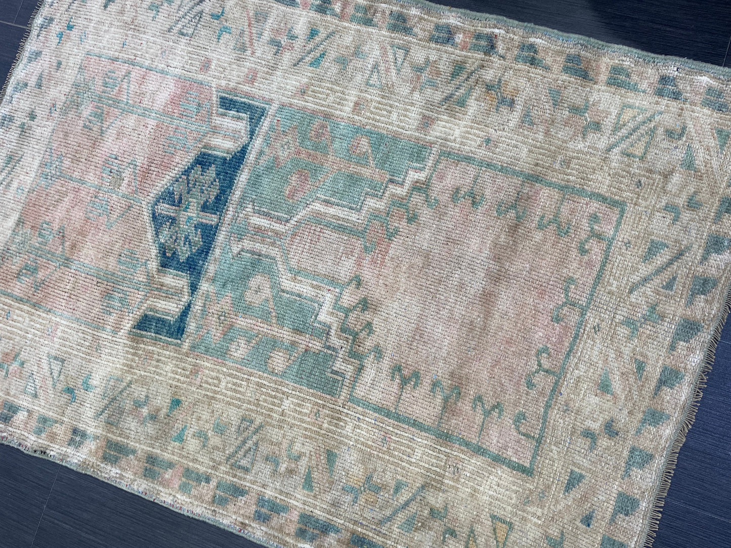 Antique Oriental RUG, Antique TURKISH 3.2 x 4.5 Rug, Vintage Persian Rug, Vintage Wool Hand Knotted Rug, Muted Handmade Rug