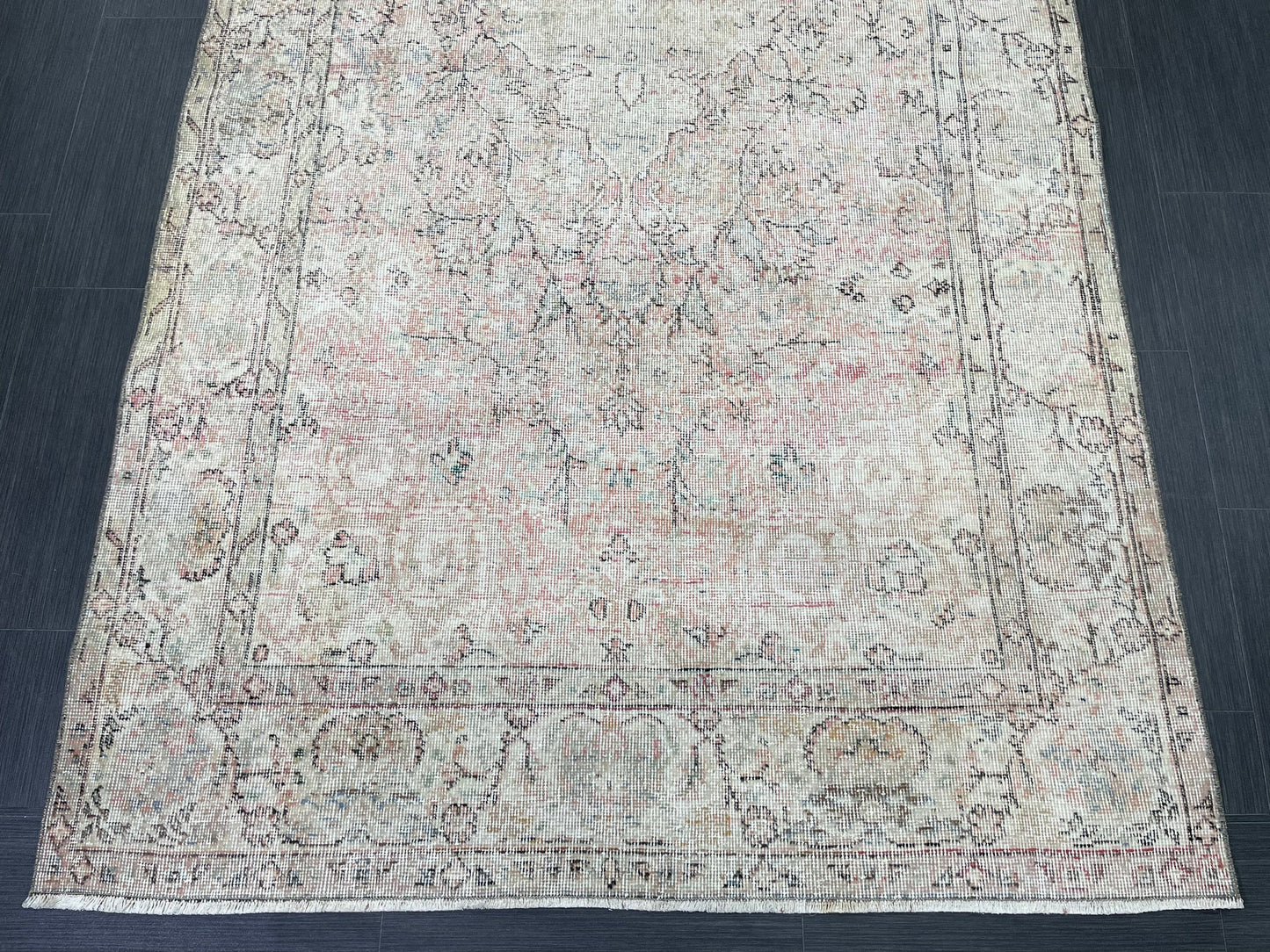 Oriental RUG, TURKISH Rug, 4.6 x 10 , Vintage Distressed Rug, Vintage Persian Rug, Wool Oushak Rug, Handmade Rugs, Vintage Turkish Rug.