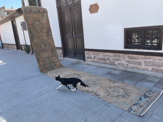 Extra Long Turkish Runner Very Long Oushak Runner Rug 2.8 x 17.8 Vintage Stair Runner Rug XL Oriental Runner Rug Staircase Runner rug