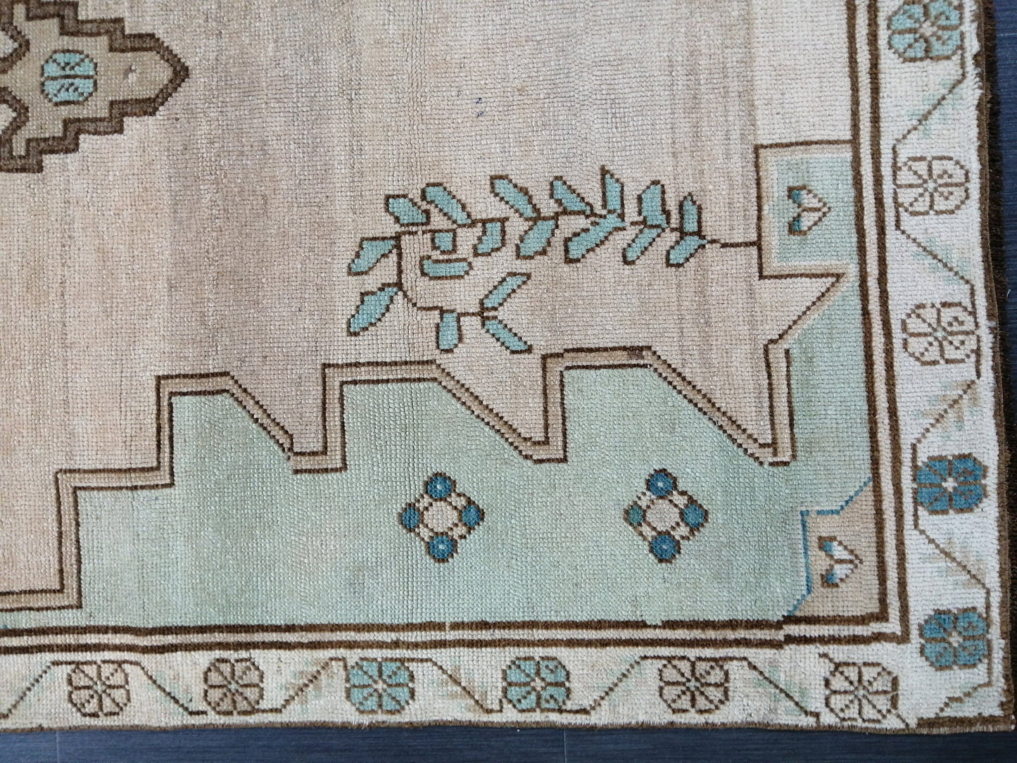 Oushak Runner Rug 4 x 8.2 ft Vintage Runner Rug Vintage Runner Rug Hallway Runner Rug Kitchen Runner Rug Wool Runner Rug Wool Oushak Rug