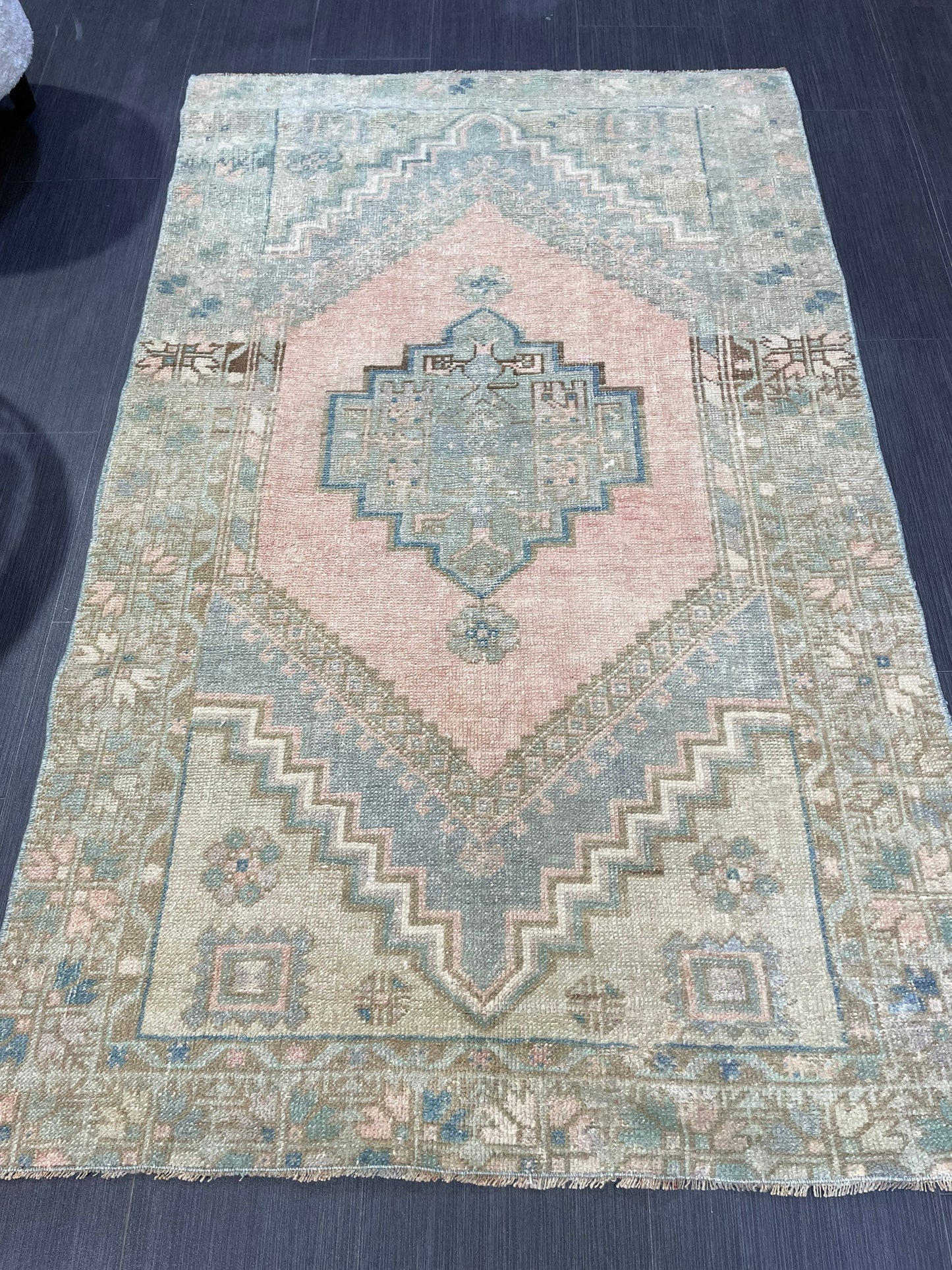 Handmade Rug, Oushak 3.3 x 5.3 Rug,  Persian Rug, Oriental Rug, Turkish Rug, Farmhouse Rug, Vintage Wool rug