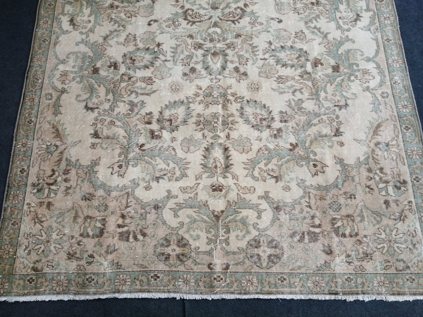 6.5 x 10 Oushak Runner Rug Turkish Runner Rug Vintage Runner Rug Hallway Runner Rug Kitchen Runner Rug Wool Runner Rug Wool Oushak Rug