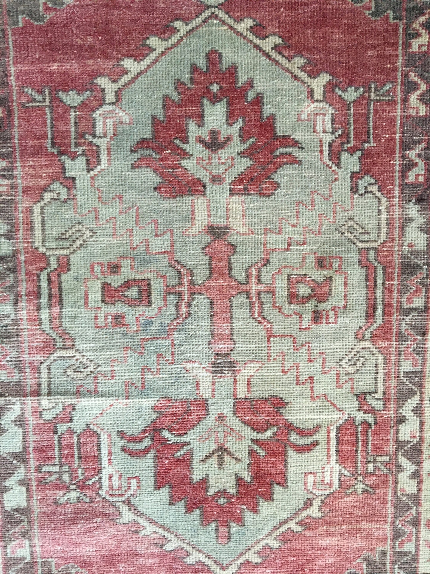 3x6 feet handmade turkish runner, vintage destroyed wool kitchen runner, bedroom arae runner rug, oushak living room area rug,red runner rug