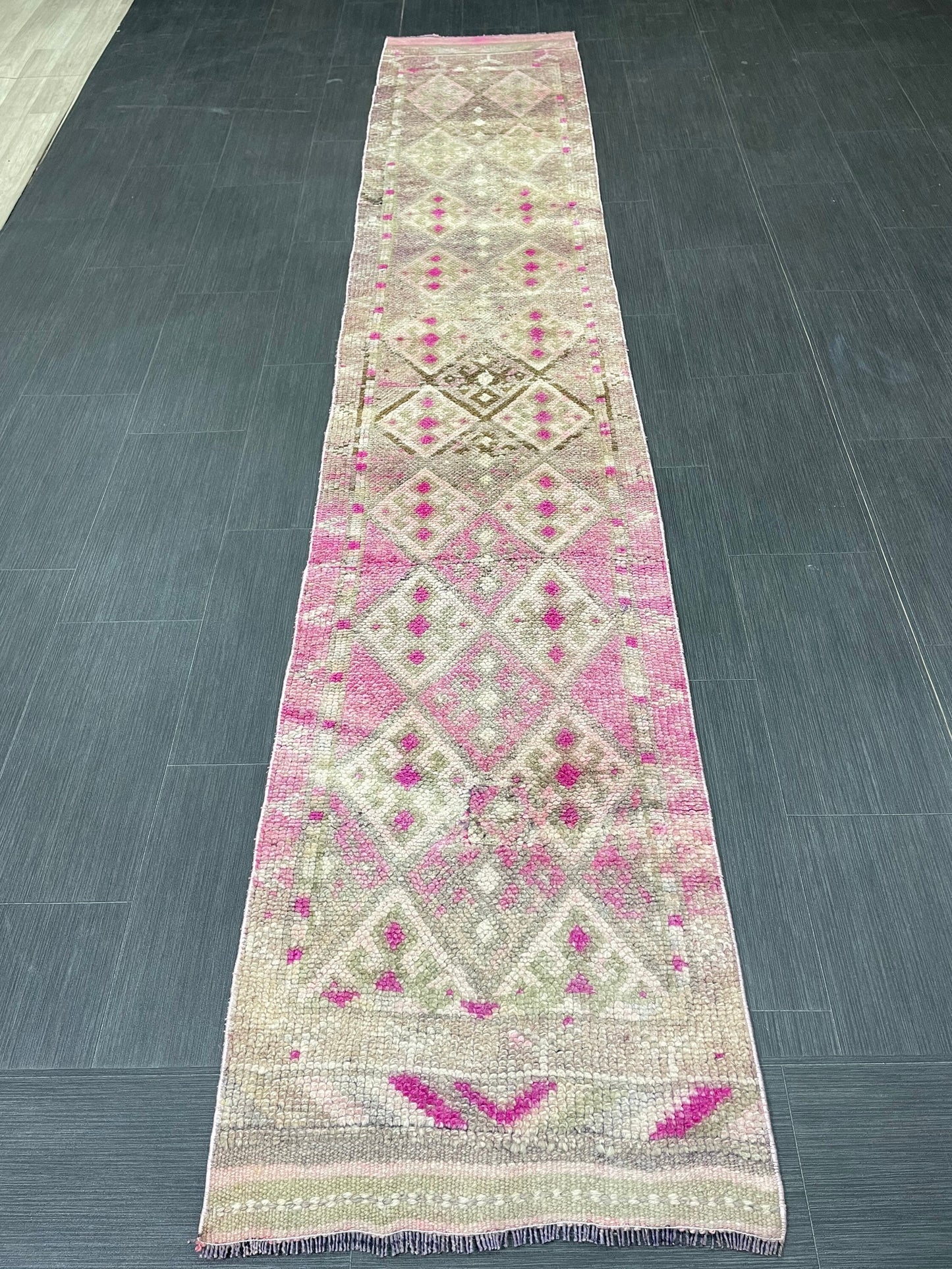 Turkish Runner Rug 2 x 10.8 Runner Rug Vintage Runner Rug Hallway Runner Rug Persian Kitchen Runner Rug High Wool Pile Runner Rug