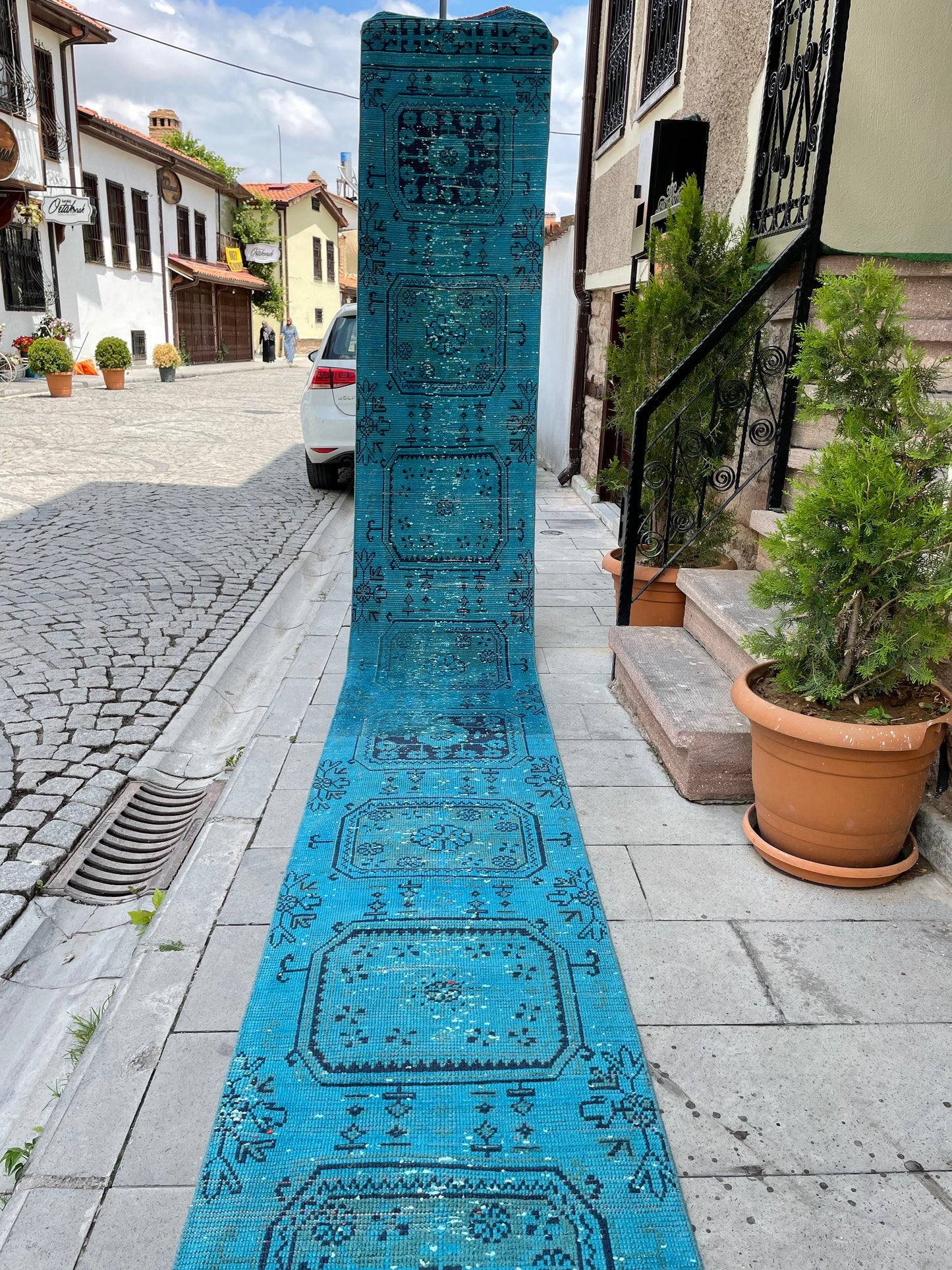 Extra Long Runner Rug Overdyed TURKISH 2 x 19.4 Runner Vintage Runner Rug Vintage XL Oriental Runner Rug Staircase Runner rug
