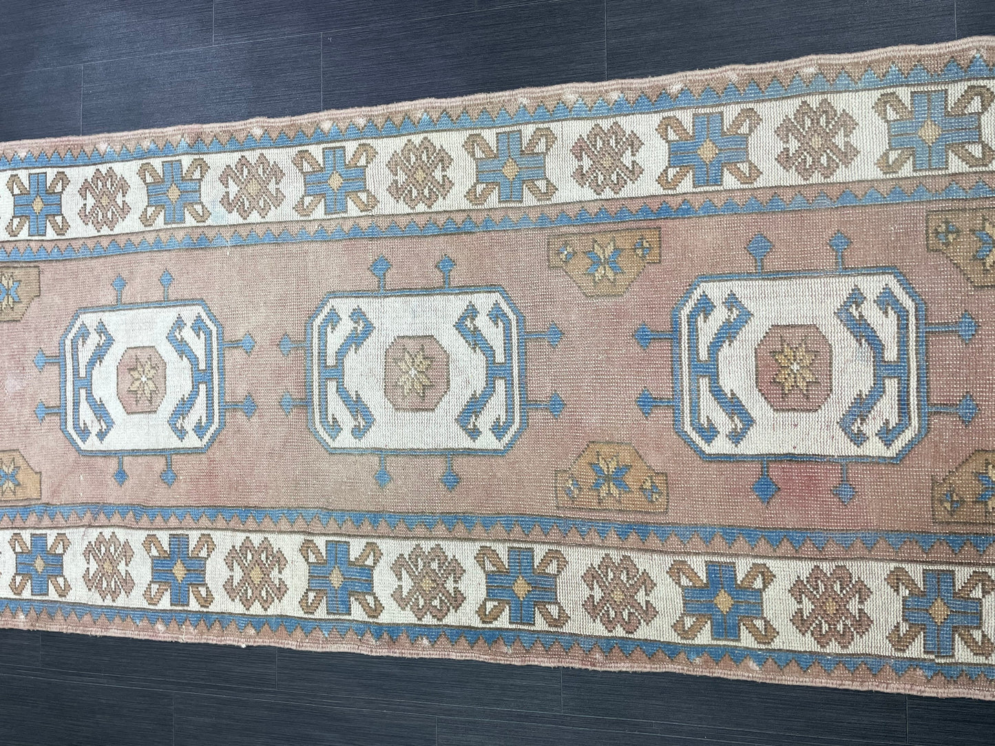 Oushak Runner Rug Turkish Runner 3 x 10.3 Rug Vintage Runner Rug Hallway Runner Rug Kitchen Runner Rug Wool Oriental Runner Rug