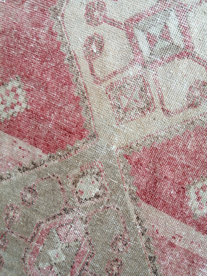 2.7 x 11 Runner Rug Oushak Runner Rug, Turkish Runner Rug, Vintage Runner Rug, Hallway Runner Rug, Blush Runner Rug Wool RUNNER RUG