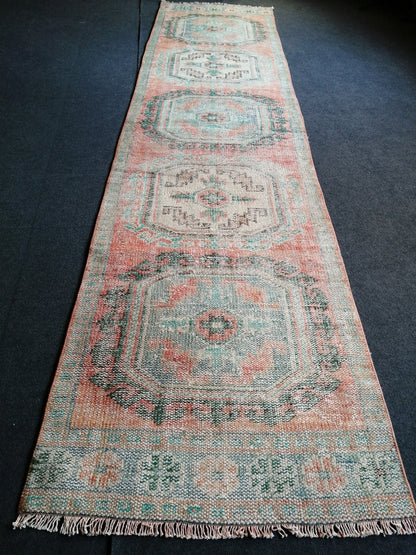 11.6 x 2.10 Oushak Runner Rug Turkish Runner Rug Vintage Runner Rug Hallway Runner Rug Kitchen Runner Rug Wool Runner Rug Wool Oushak Rug