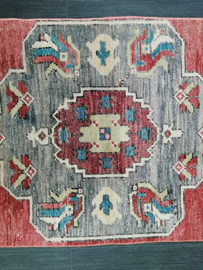 11.8 x 2.5 Oushak Runner Rug Turkish Runner Rug Vintage Runner Rug Hallway Runner Rug Kitchen Runner Rug Wool Runner Rug Wool Oushak Rug
