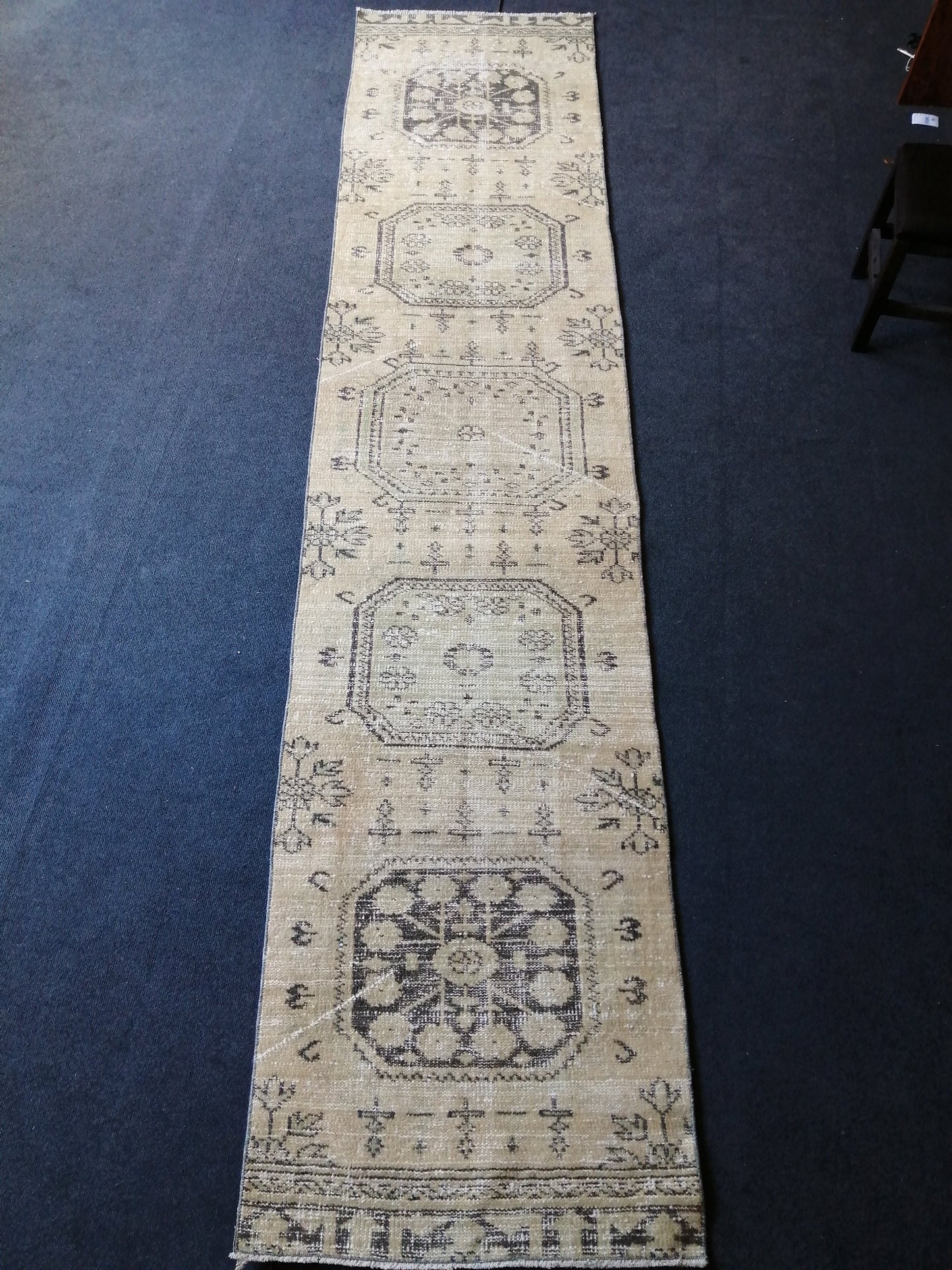 2.5 x 10.9 Oushak Runner Rug Turkish Runner Rug Vintage Runner Rug Hallway Runner Rug Kitchen Runner Rug Distressed Runner Rug Wool Worn Rug