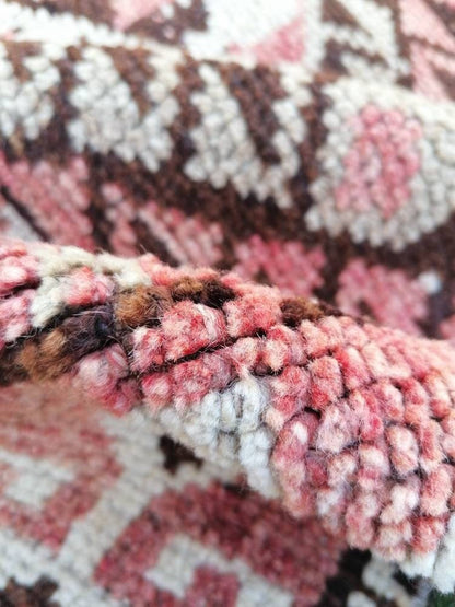 Oushak wool rug,turkish hallway runner rug, pastel oushak vintage runner 3'7x7'4 unique hand made rug kitchen rug bohemian rug