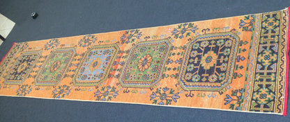 Vintage Runner Rug, Hallway Runner Rug, Turkish Runner Rug , Oushak Runner Rug, rustic rug runner, farmhouse Runner rug, Ethnic Rugs