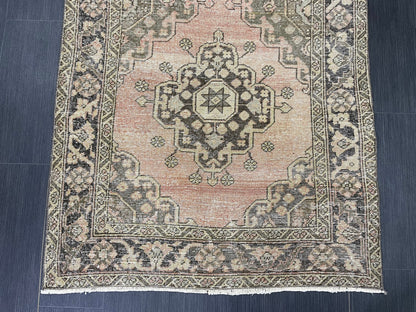 Turkish Oushak 3.4 x 6.8 Rug Handmade Rug, Rustic Rug Hand Knotted Rug Muted Turkish Rug, Farmhouse Rug, Vintage Rug, Wool rug