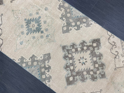Muted Vintage Runner Rug Persian Runner Rug 2.8 x 11.2 Hallway Runner Rug Turkish Runner Kitchen Runner Rug Antique Wool Oriental Runner