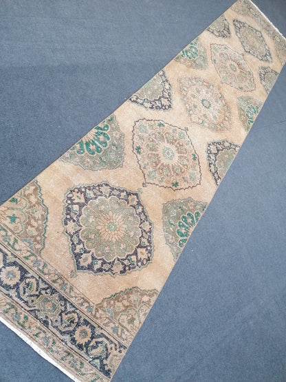 12'2x2'8 runner rug,kitchen runner,vintage runner rug,oushak runner rug