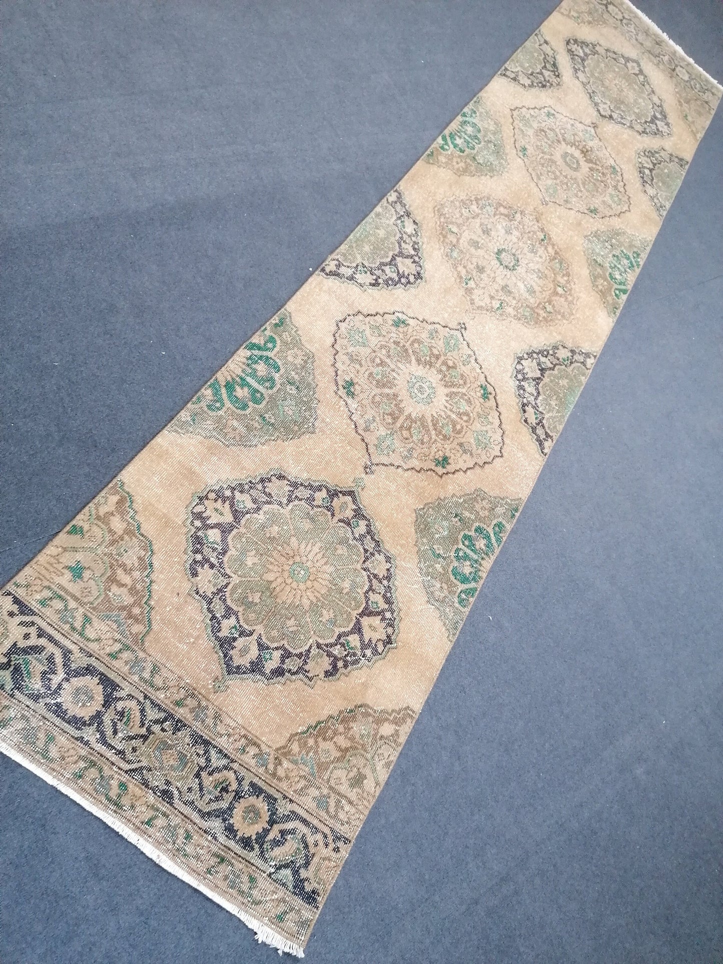 12'2x2'8 runner rug,kitchen runner,vintage runner rug,oushak runner rug