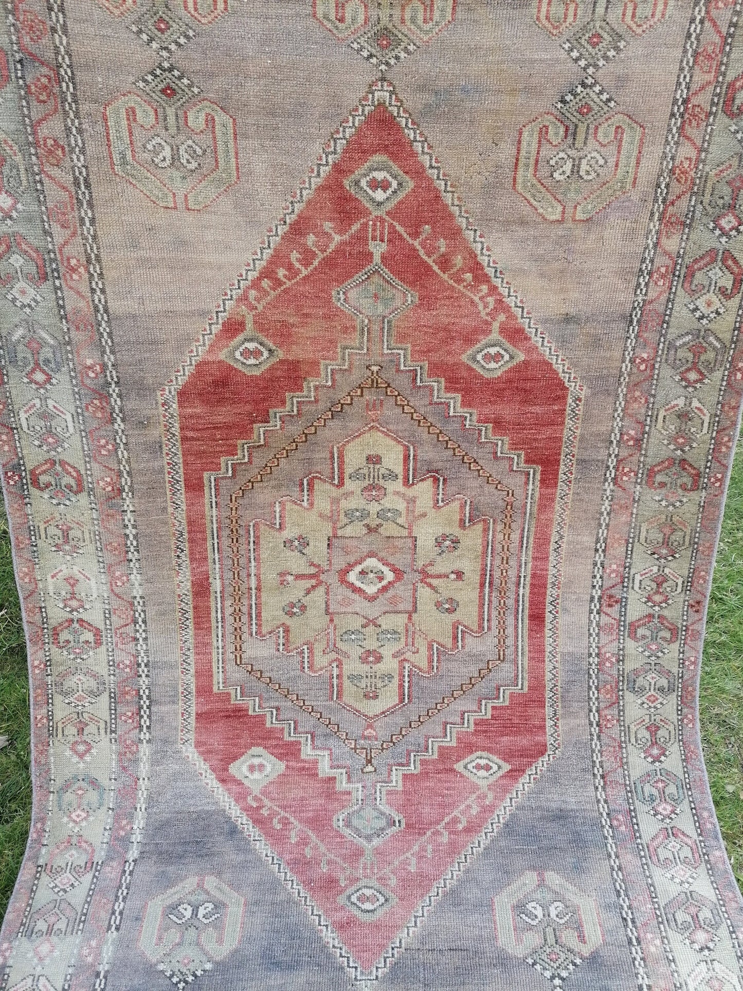 8'8x4'3 vintage rug, vintage oushak rug, unique hand made rug, kitchen area rug, bohemian traditional rug