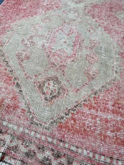 2.7 x 11 Runner Rug Oushak Runner Rug, Turkish Runner Rug, Vintage Runner Rug, Hallway Runner Rug, Blush Runner Rug Wool RUNNER RUG