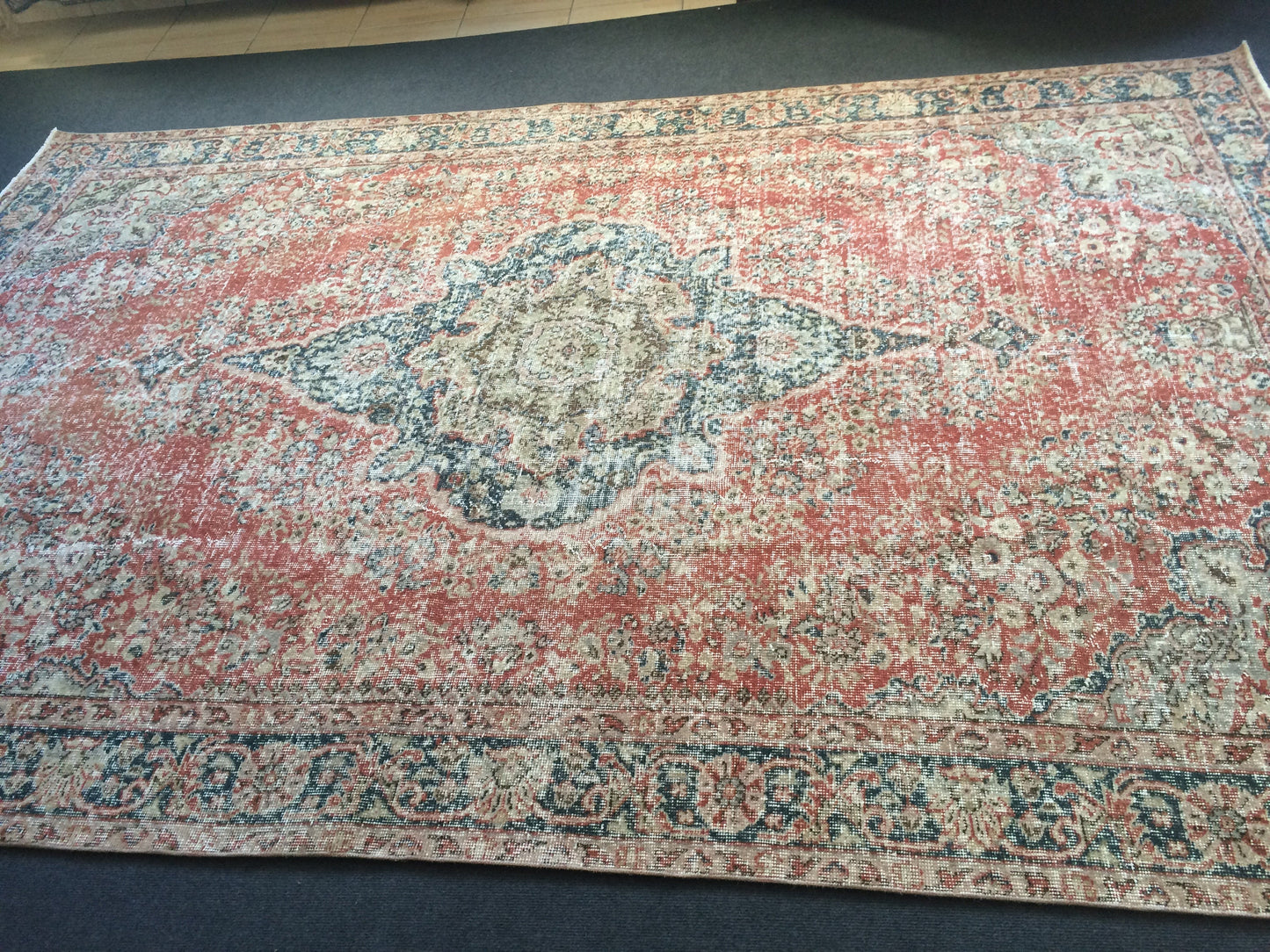 10 x 6.7 Large Area Oushak Rug Vintage Rug Turkish Rug