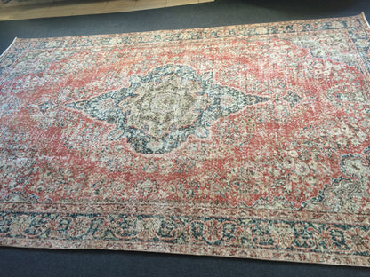 10 x 6.7 Large Area Oushak Rug Vintage Rug Turkish Rug