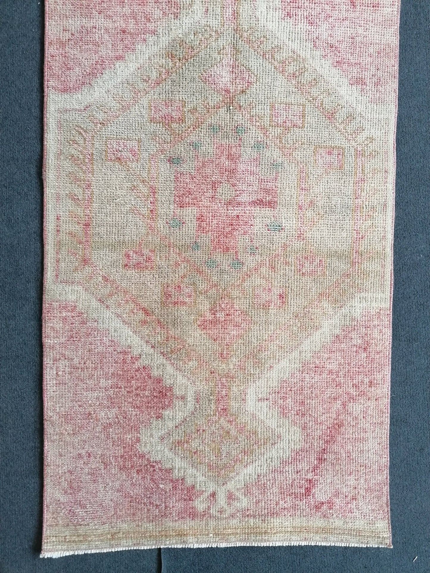 Vintage runner rug,oushak runner rug, 2’6x11,anatolian rug