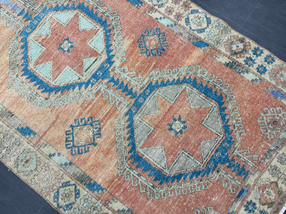 Oushak Runner Rug Turkish 4.6 x 12.5 Runner Rug Vintage Runner Rug Hallway Runner Rug Kitchen Runner Rug Wool Runner Rug Wool Oushak Rug