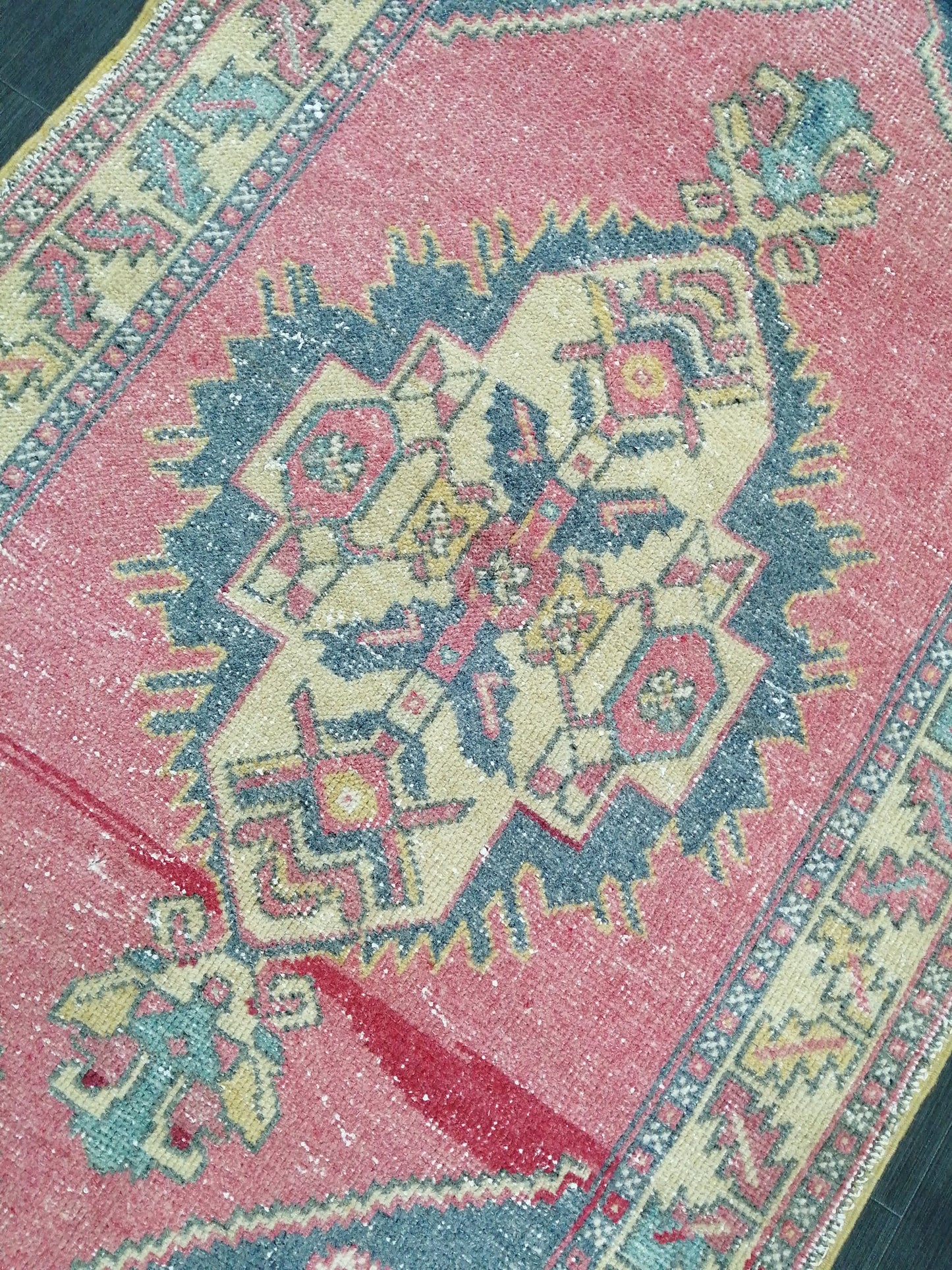 3x6 Rugs, Hand Made Rug, Oushak Rug, Rustic Rug, Boho Rug, Rug Runner, Muted Turkish Rug, Farmhouse Rug, Vintage Rug, Wool rug