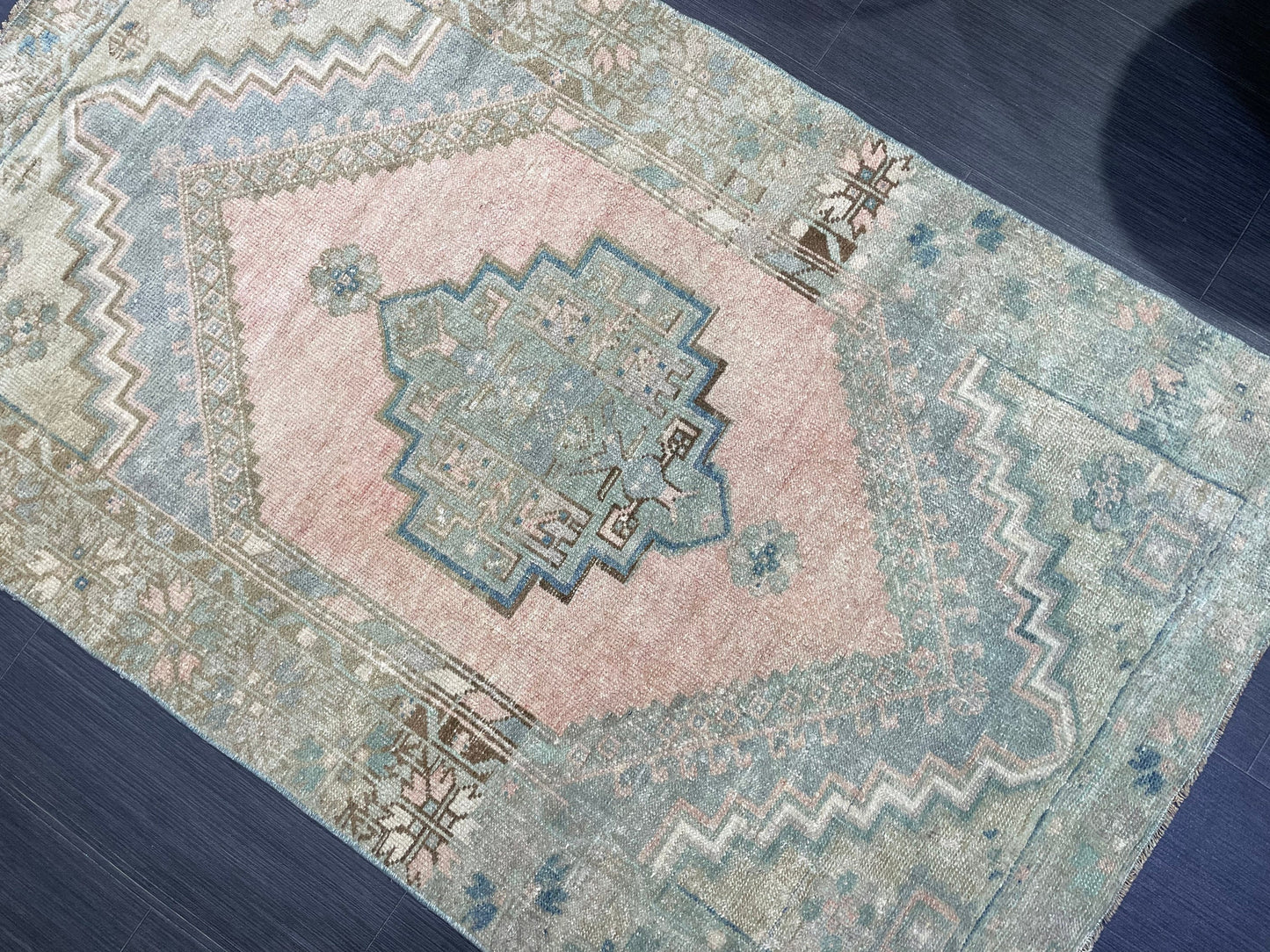 Handmade Rug, Oushak 3.3 x 5.3 Rug,  Persian Rug, Oriental Rug, Turkish Rug, Farmhouse Rug, Vintage Wool rug