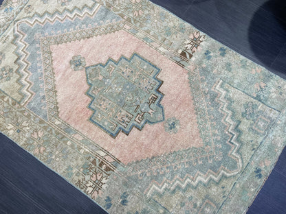 Handmade Rug, Oushak 3.3 x 5.3 Rug,  Persian Rug, Oriental Rug, Turkish Rug, Farmhouse Rug, Vintage Wool rug