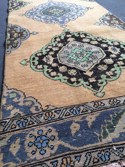 13 x 2.8 Oushak Runner Rug Turkish Runner Rug Vintage Runner Rug Hallway Runner Rug