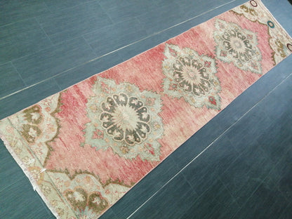 2.4 x 9.2 Oushak Runner Rug Turkish Runner Rug Vintage Runner Rug Hallway Runner Rug Kitchen Runner Rug Wool Runner Rug Wool Oushak Rug