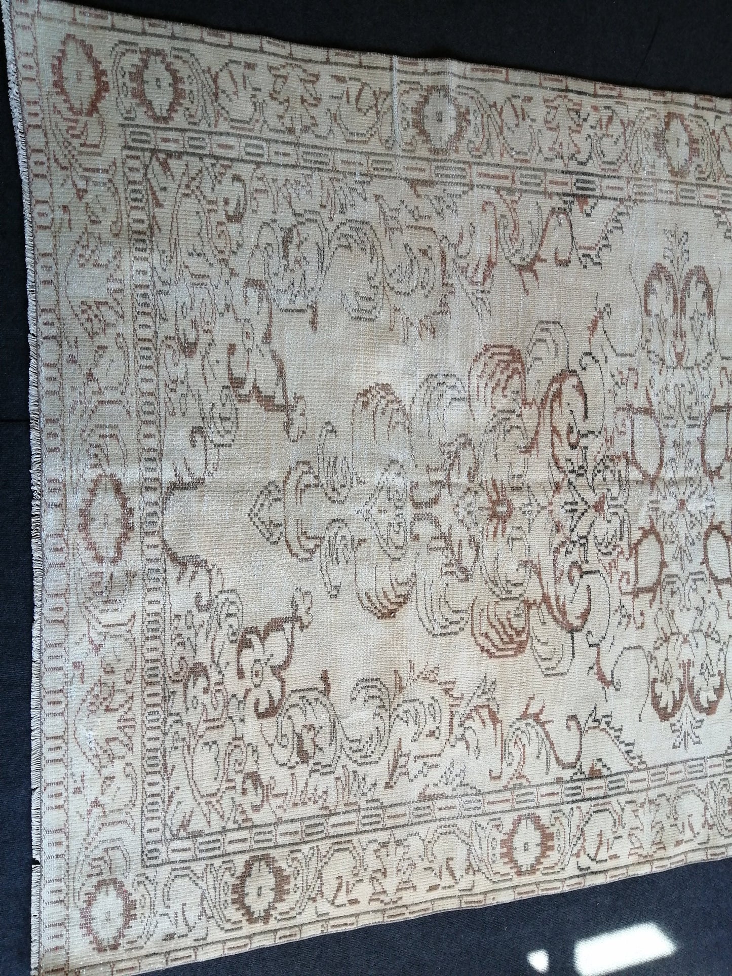 Muted Vintage Rug TURKISH HAND MADE Rug 6x9 Vintage Turkish Rugs  Oushak Rug Oriental Rug, Turkish Oushak Rug, Vintage  Rug, Wool Rug